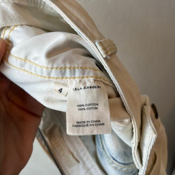 Ulla Johnson White Straight Leg Jeans - Picture 9 of 12